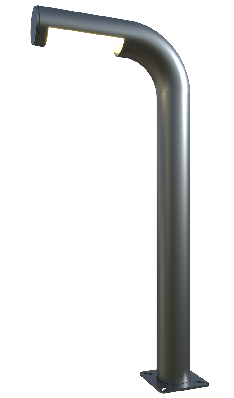 Round LED pole 3 ft. Zagreb OD 4 (Aluminum+powder coating) One side 30W 4050Lm